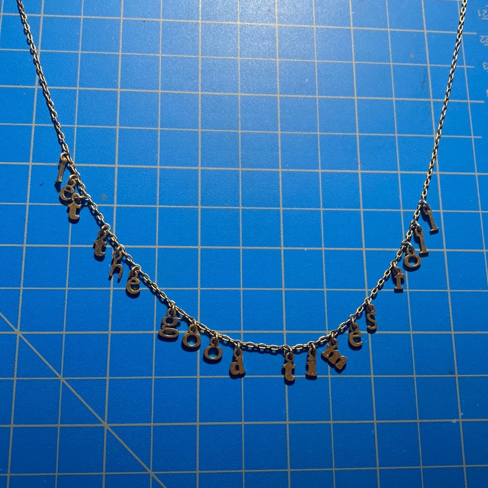 Let the good times roll madewell gold necklace